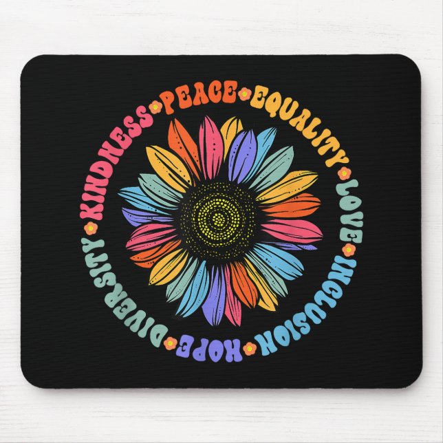 Mousepad Bondade Paz Igualdade Amor Esperança Diversidade H (Frente)