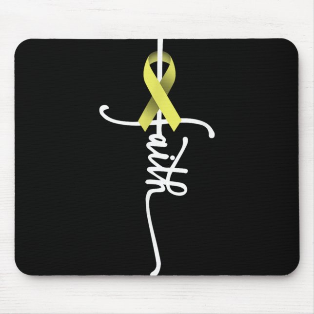 Mousepad Bone Cancer Faith Sarcoma Bone Cancer Awareness Su (Frente)