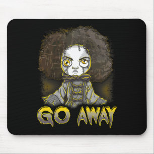 Mousepad Boneca assustadora do Halloween Cara de monstro
