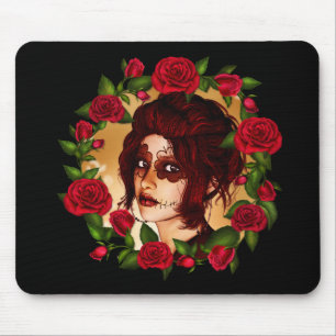 Mousepad Boneca de Açúcar rosa vermelha