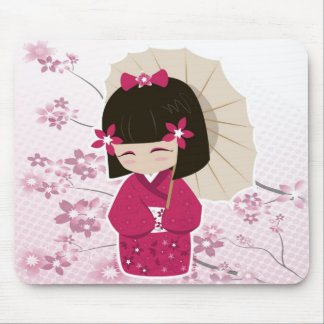 Mousepad Boneca de Sakura Kokeshi