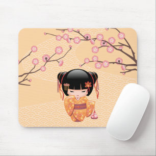 Mousepad Boneca de Ume Kokeshi - menina de gueixa japonesa