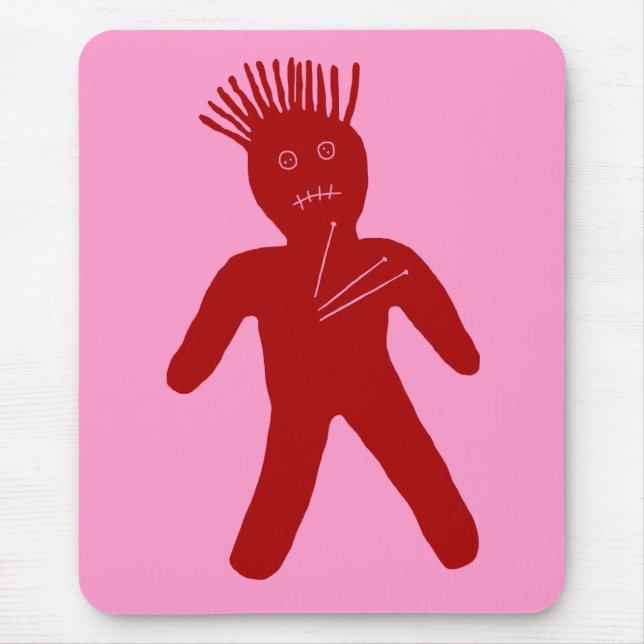 Mousepad Boneca de Voodoo Vermelha Sanguínea (Frente)