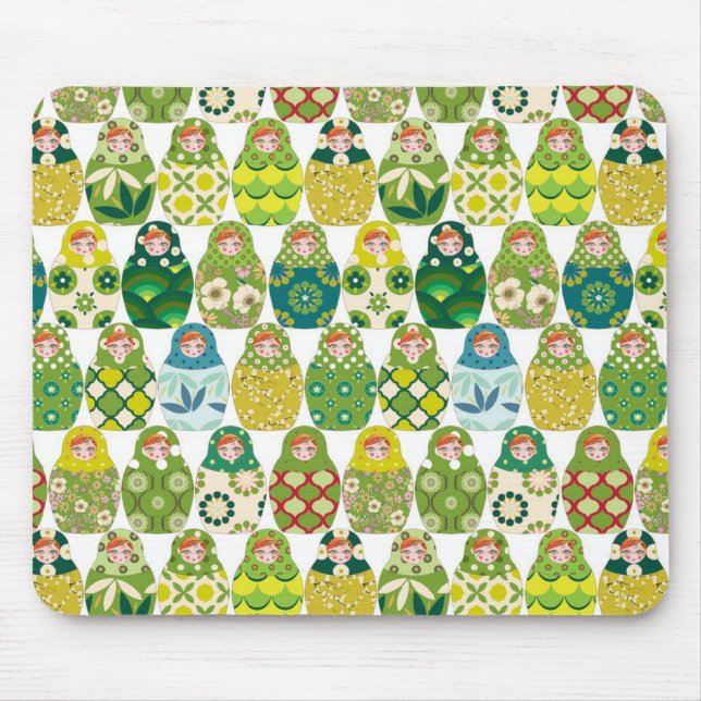 Mousepad boneca russa verde (Frente)