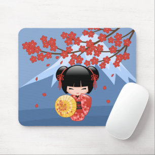 Mousepad Boneca vermelha de Sakura Kokeshi - menina de