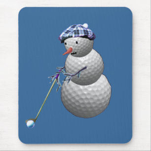 Mousepad Boneco de neve da bola de golfe