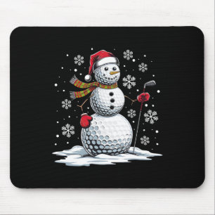 Mousepad Boneco de Neve de Golfe Jogador de Golfe Chapéu de