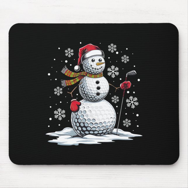 Mousepad Boneco de Neve de Golfe Jogador de Golfe Chapéu de (Frente)
