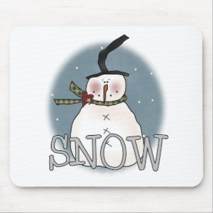 Mousepad Boneco de neve do chapéu do Stovepipe
