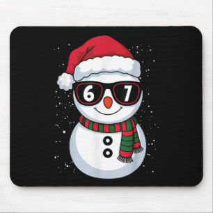 Mousepad Boneco de Neve Engraçado Seis Sete Natal 67 Meme G