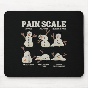 Mousepad Boneco de Neve Escala de Dor Enfermeira Natal Xmas