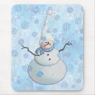 Mousepad BONECO DE NEVE, LENÇO & CHAPÉU da NEVE por SHARO