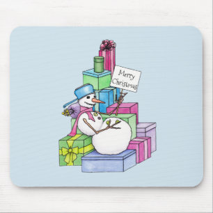 Mousepad Boneco de neve que refrigera em presentes