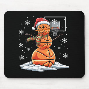 Mousepad Boneco de Neve Sketll Jogador Chapéu de Papai Noel