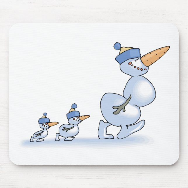 Mousepad Bonecos de neve do pato (Frente)