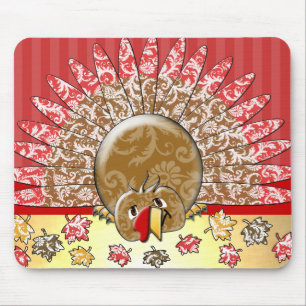 Mousepad Bonita Cartoon Ação de Graças Turquia