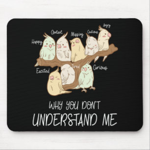 Mousepad Bonita Emoção de Papagaio Prova de Atitude de Pers