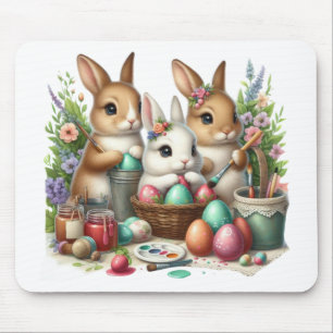Mousepad Bonita, festa de pintura de coelho da Páscoa/Prima