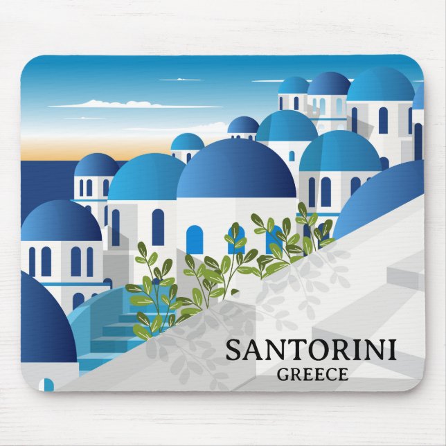 Mousepad Bonita Grécia Santorini (Frente)