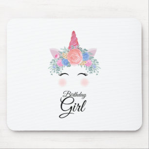 Mousepad Bonita Kawaii Colorida Rainbow Unicorn Birthday Gi