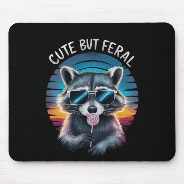 Mousepad Bonita, Mas Funny Raccoon (Frente)