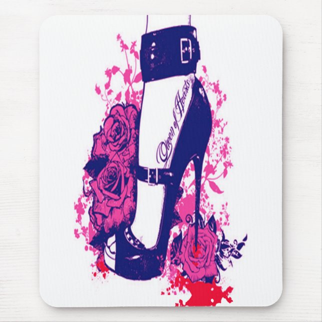 Mousepad Bonita rainha de corações tatuada (Frente)