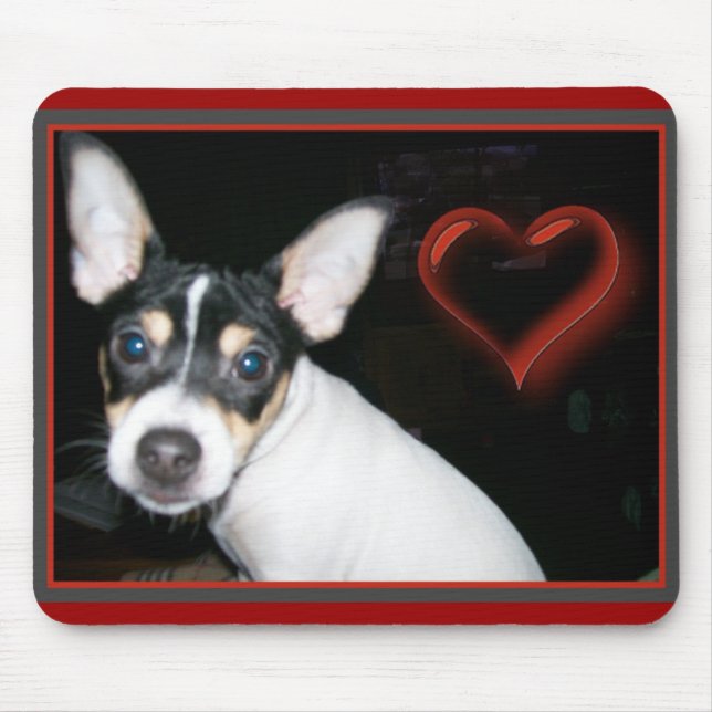 Mousepad Bonita Rattie com Coração (Frente)