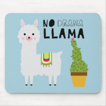 Bonita Sem Drama Llama Cactus Sucultiva Azul Kawai