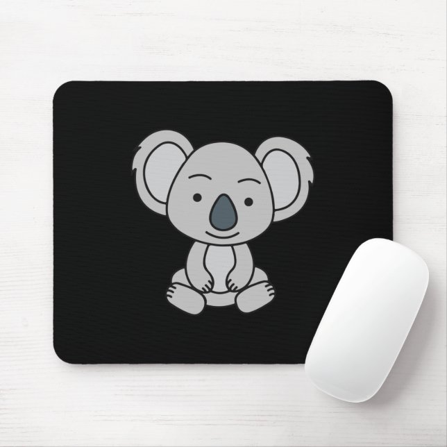 Mousepad Bonitinho Koala Com Sorriso Sentado (Com mouse)