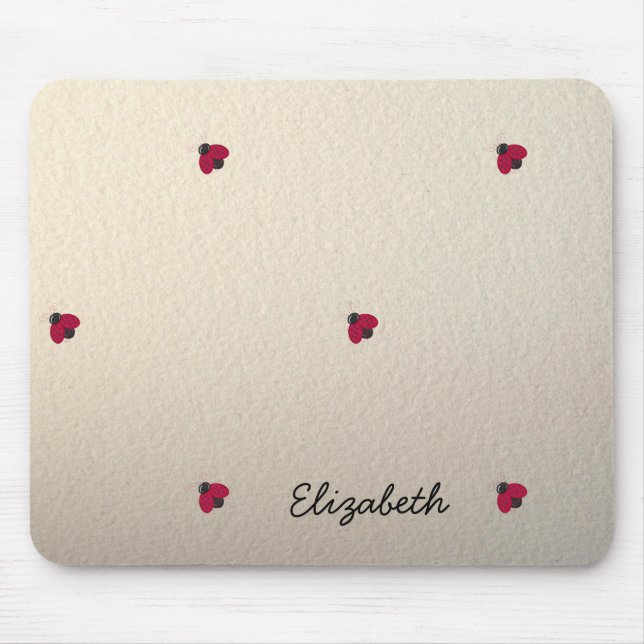 Mousepad Bonito Adorável,Ladybug ,Luminoso Personalizado (Frente)