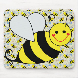 Mousepad Bonito Bumble a abelha com teste padrão