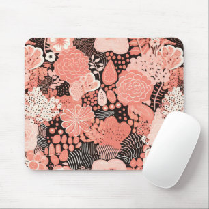 Mousepad Bonito coral moderno e cor-de-rosa