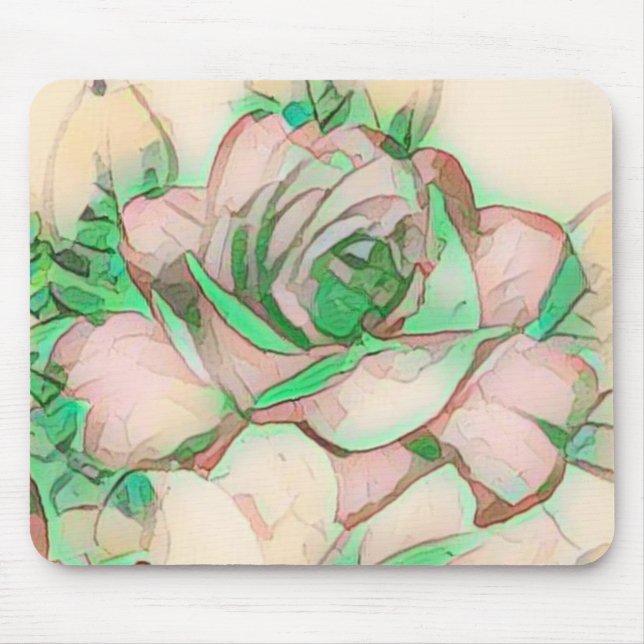 Mousepad Bonito coram a luz da hortelã e artísticos (Frente)