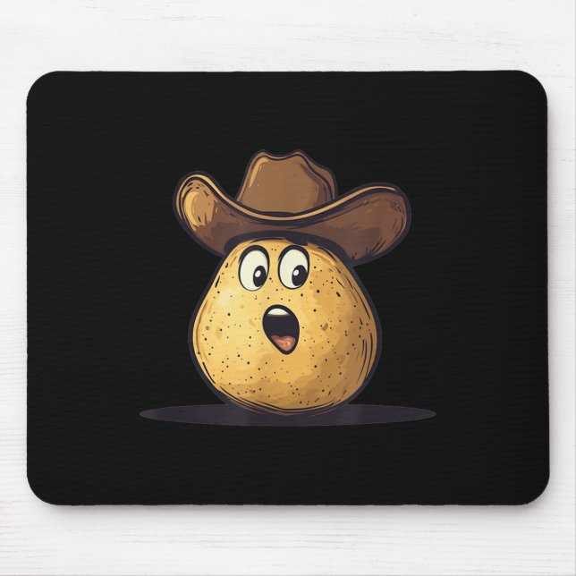 Mousepad Bonito Cowboy Tato Com Figurino De Chapéu Oeste Se (Frente)