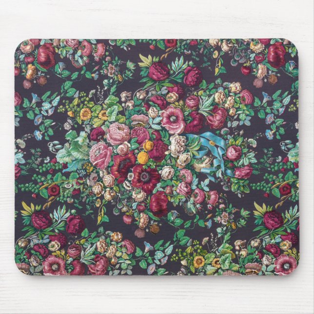 Mousepad Bonito Flor Chintz Peonies Calico Pattern (Frente)
