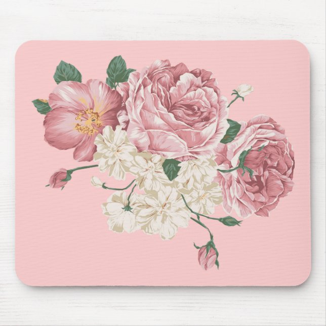 Mousepad Bonito Flowers, Sketch Mouse Mat (Frente)