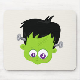 Mousepad Bonito monstro verde Frankenstein face ao Dia das