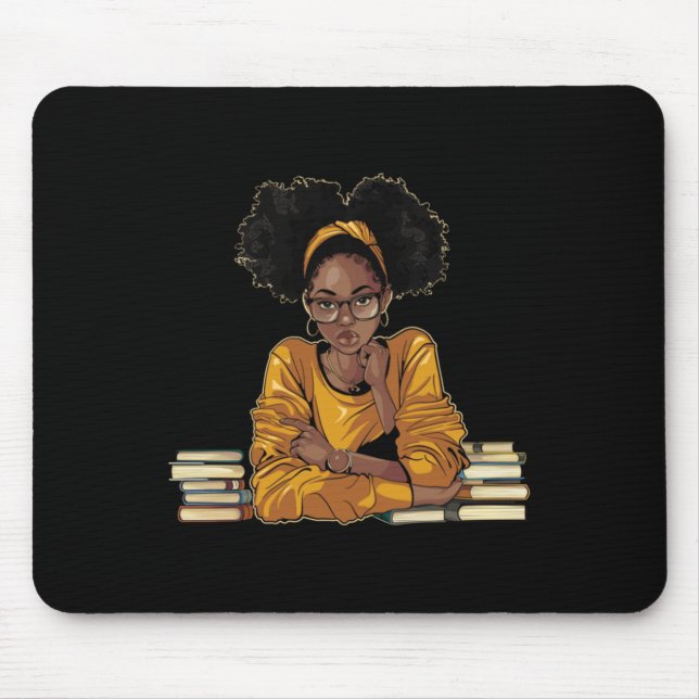 Mousepad Bonito negro e educado negro-americano (Frente)