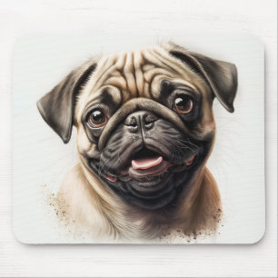 Mousepad Bonito Pug Refrigerado Melhor Cão Mãe Nunca