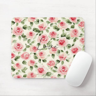 Mousepad Bonito Rosas Rosa Floral