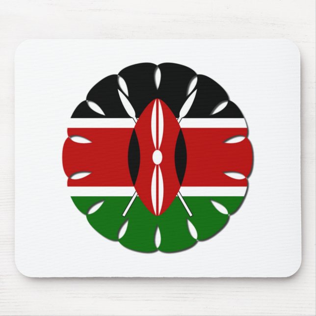 Mousepad Bonito Round Kenyan Motif: Um Símbolo Nacional (Frente)