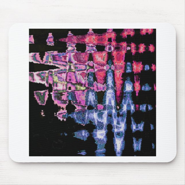 Mousepad Bonito roxo, Cinza de Cinza e Aquarela Preta (Frente)