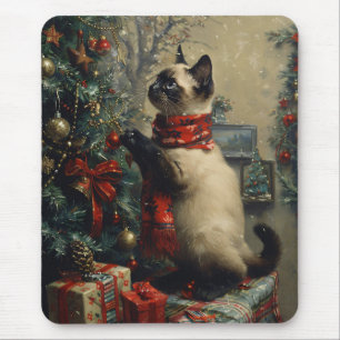 Mousepad Bonito Siamês Cat Vintage