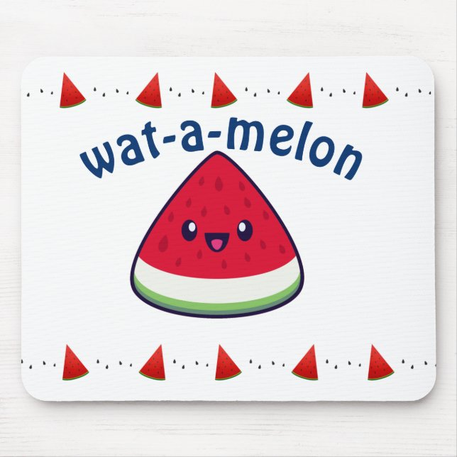 Mousepad Bonito Sorriso Kawaii Watermelon (Frente)