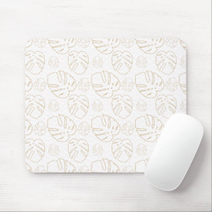 Mousepad Bonito teclado de mouse com padrão Folha Dourado