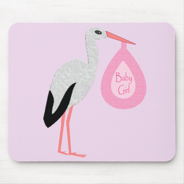Mousepad Bonito Tempestade de Bebê Rosa (Frente)