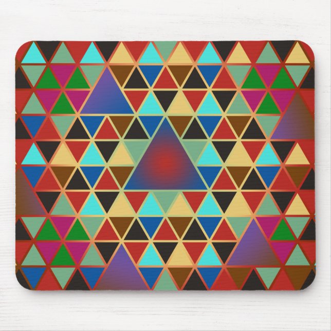 Mousepad Bonito Triângulo padrão III + suas ideias (Frente)