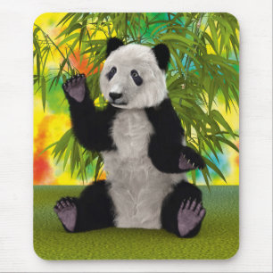 Mousepad Bonito Urso de Panda Kawaii Amante de os animais p