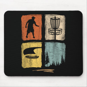 Mousepad Bonito Vintage Retro Disc Golf Engraçado Onde Está