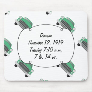 Mousepad Bonitos presentes de bebê de carro retrô verde